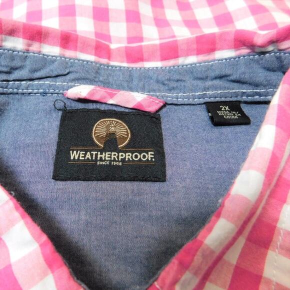 Weatherproof Cotton Polyester Short Sleeve Button Shirt Mens XXL - Picture 2 of 6